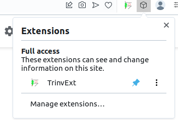 l'extension TrinvExt pour Opera